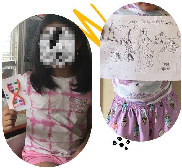 Dr. Robin's student, a child who wants to be a doctor when she grows up.