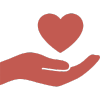 hand and heart icon