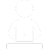 person at computer icon
