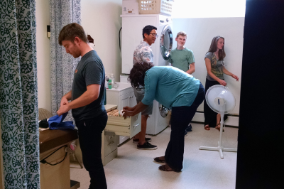 Wellness at the Well Free Clinic at Wellspring Church Colorado, volunteers are preparing for their patients